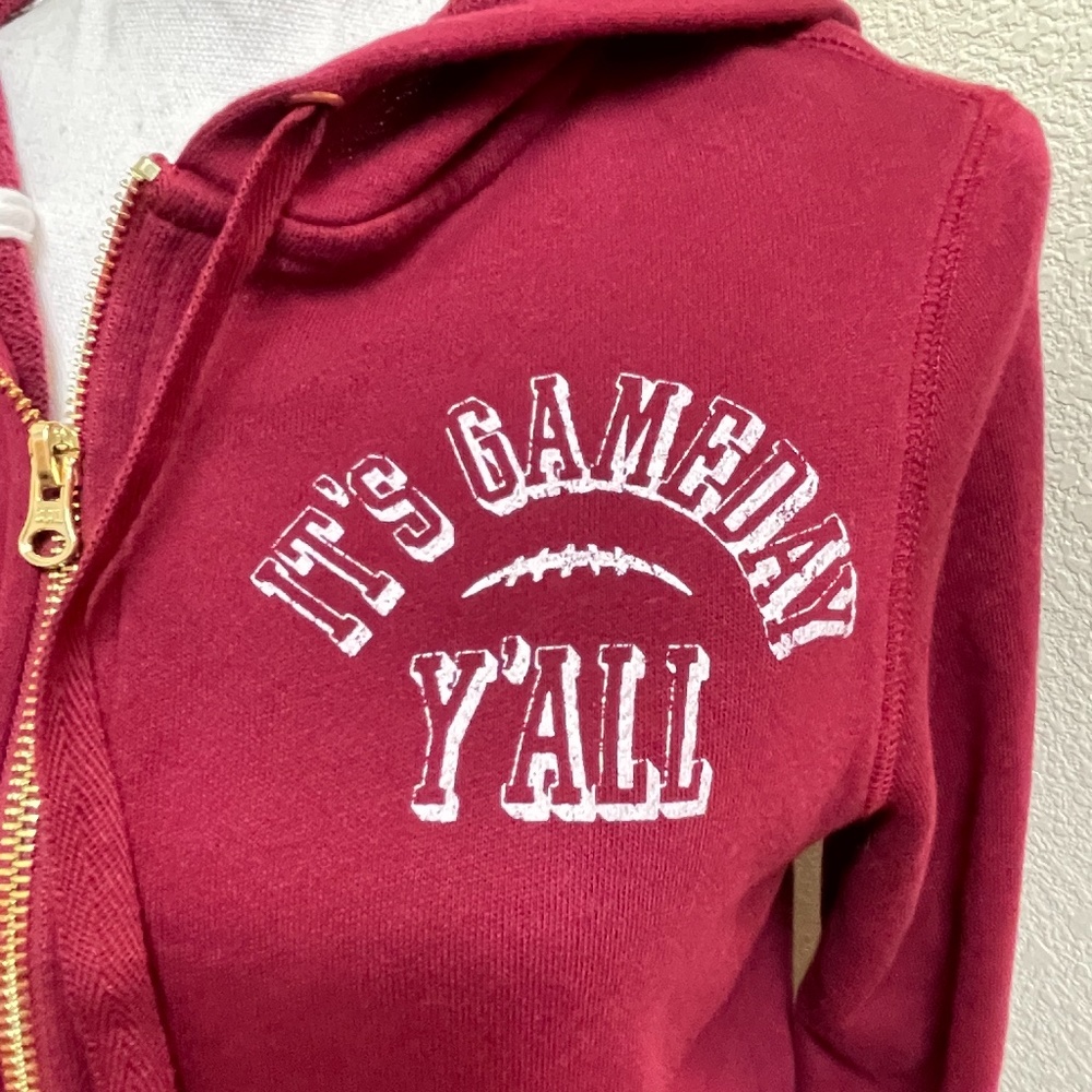 Crown & Ivy "It's Gameday Ya'll" Burgundy Hoodie
